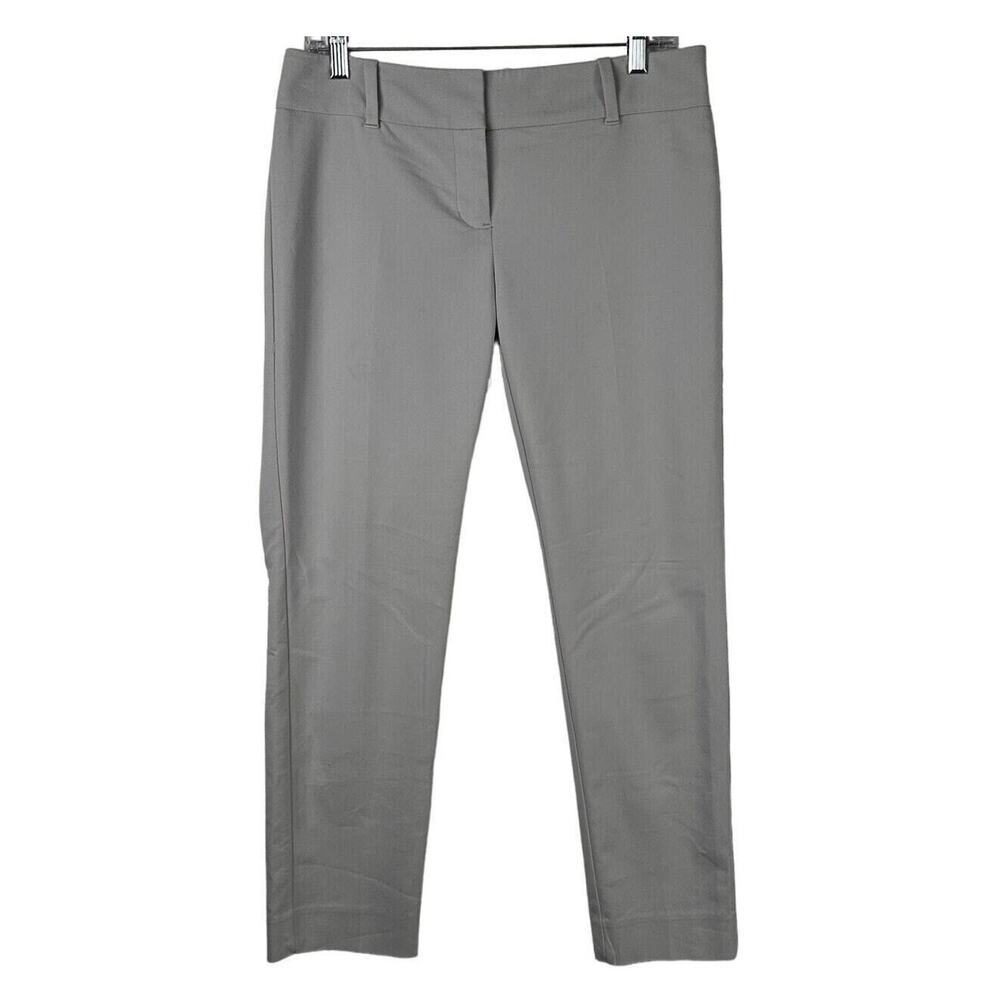 White‎ House Black Market Pants Size 4 Women's Gray Soft Slim Fit Ankle Stretch